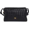Sam Edelman Margo Small Woven Crossbody Bag In Black