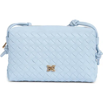 Sam Edelman Margo Small Woven Crossbody Bag In Blue