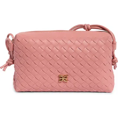 Sam Edelman Margo Small Woven Crossbody Bag In Pink