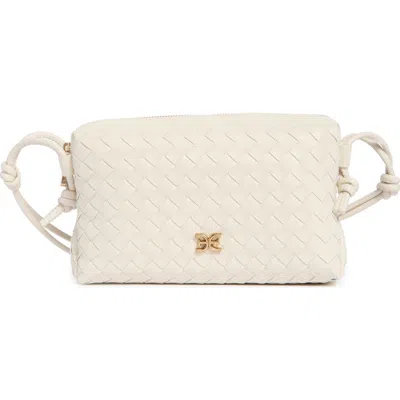 Sam Edelman Margo Small Woven Crossbody Bag In White