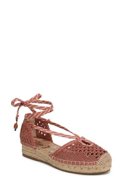Sam Edelman Margot Ankle Wrap Platform Espadrille In Brown
