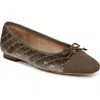 Sam Edelman Marilyn Cap Toe Ballet Flat In Dark Silver Sage