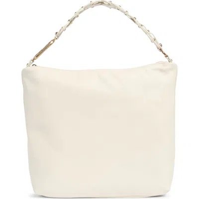 Sam Edelman Marilyn Chain Link Leather Shoulder Bag In White