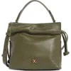 Sam Edelman Marilyn Medium Drawstring Shoulder Bag In Green