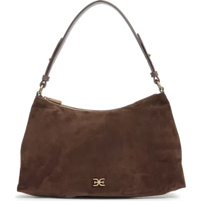 Sam Edelman Marilyn Soft Suede Shoulder Bag In Brown
