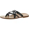 Sam Edelman Marinea Womens Leather Slide On Thong Sandals In Black
