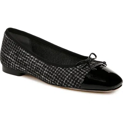 Sam Edelman Marley Womens Leather Bow Ballet Flats In Black