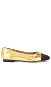 Sam Edelman Women's Marley Cap-toe Ballet Flats In Medallion Gold & Black