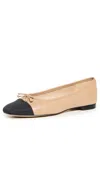 Sam Edelman Marley Womens Leather Bow Ballet Flats In Multi