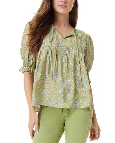 Sam Edelman Marlie Pleated Top In Sage - Branch  Blossom