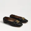 Sam Edelman Marlowe Ballet Flat Black Leather In Black