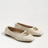 Sam Edelman Marlowe Ballet Flat Modern Ivory Leather In White