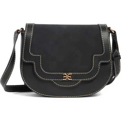 Sam Edelman Marsella Large Saddle Crossbody Bag In Black