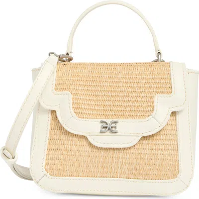 Sam Edelman Marsella Woven Top Handle Bag In Eggshell
