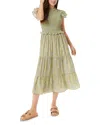 Sam Edelman Matilda Smocked Midi Dress Sage Blossom In Sage - Branch  Blossom