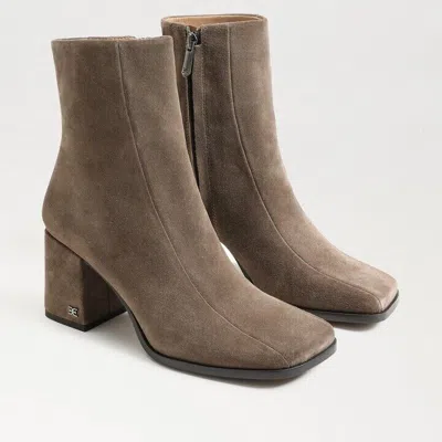 Sam Edelman Mayla I2796l1300 Women 10 Olive Suede Square Toe Ankle Bootie Khd428