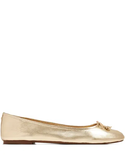 Sam Edelman Meadow Bow-embellished Ballet Flats In Gold