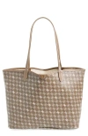 Sam Edelman Medium Harper Monogram Shopper Tote In Taupe