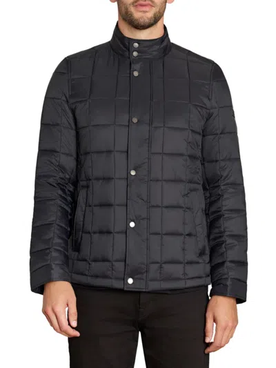 Sam Edelman Men's Box Quilt Puffer Jacket In Black