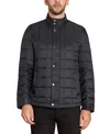 Sam Edelman Men's Box-quilted Full-zip Puffer Jacket In Black