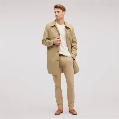 Sam Edelman Men's Button Rain Trench Coat Sand In Beige