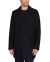 Sam Edelman Men's Single Breasted Wool Blend Top Coat In Midnight Blue