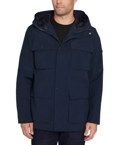 Sam Edelman Men's Full-zip Hooded Jacket In Midnight Blue