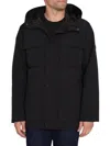 Sam Edelman Men's Hooded Cargo Field Jacket In Black
