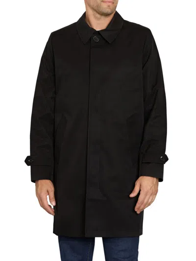 Sam Edelman Men's Single Breasted Trench Coat In Black