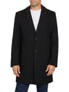 SAM EDELMAN MEN'S SINGLE BREASTED WOOL BLEND OVERCOAT