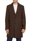 Sam Edelman Two-button Wool Blend Coat In Chocolate