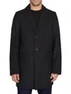 Sam Edelman Wool Blend Coat In Charcoal