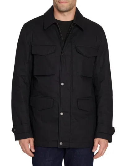 SAM EDELMAN MEN'S WAXED COTTON CARGO FIELD JACKET