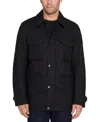Sam Edelman Men's Waxed Cotton Cargo Field Jacket In Black