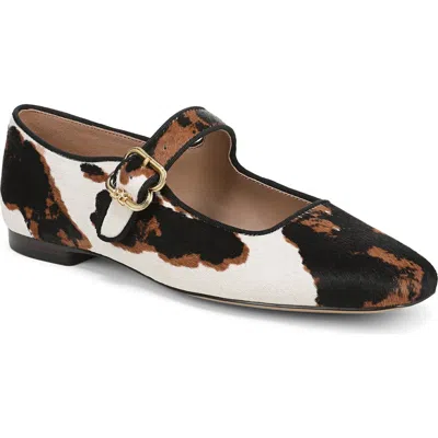 Sam Edelman Michaela Genuine Calf Hair Mary Jane Flat In Animal Print