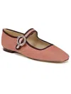 Sam Edelman Women's Michaela Glow Square Toe Embellished Buckle Mary Jane Flats In Pink