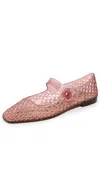 Sam Edelman Michaela Jelly Mary Jane Lattice Ballet Flats In Pink