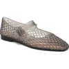 Sam Edelman Michaela Jelly Mary Jane Net-pattern Flats In Transparent