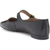 Sam Edelman Michaela Mary Jane Flat In Black Shiny Patent
