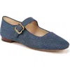Sam Edelman Michaela Mary Jane Flat In Blue Stone