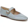 Sam Edelman Michaela Mary Jane Flat Cape Blue Leather In Cape Blue