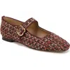 Sam Edelman Michaela Mary Jane Flat In Coffee Multi