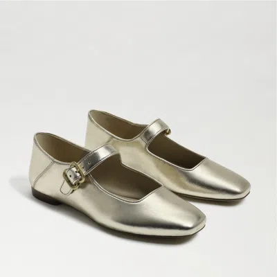 Sam Edelman Michaela Mary Jane Flat Gold Leaf