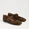 Sam Edelman Michaela Mary Jane Flat Granada Tan Leather In Brown