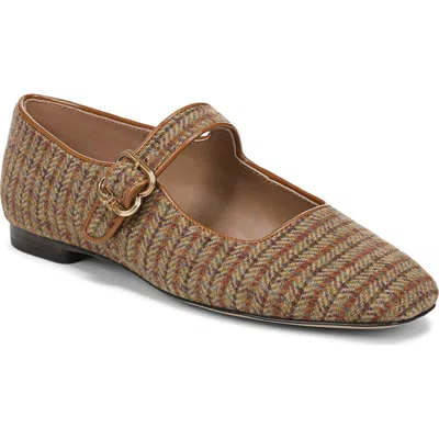 Sam Edelman Michaela Mary Jane Flat In Honey Multi