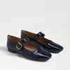 Sam Edelman Michaela Mary Jane Flat Midnight Blue Leather In Blue