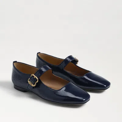 SAM EDELMAN SAM EDELMAN MICHAELA MARY JANE FLAT MIDNIGHT BLUE LEATHER