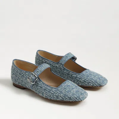 Sam Edelman Michaela Mary Jane Flat Montrose Blue Denim