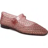 Sam Edelman Michaela Jelly Mary Jane Lattice Ballet Flats In Pink