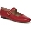 Sam Edelman Michaela Mary Jane Flat Scarlet Red Leather In Red